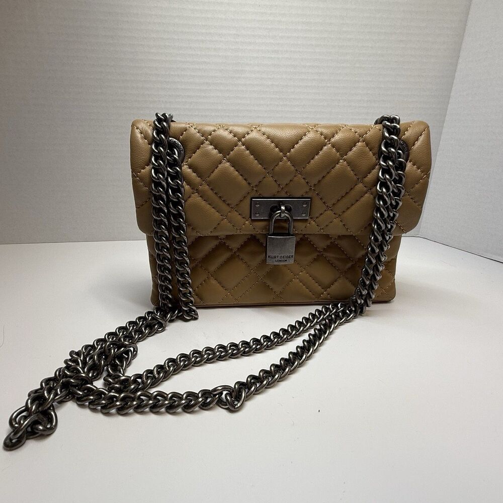 Kurt Geiger Brixton Quilted Small Tan Bag